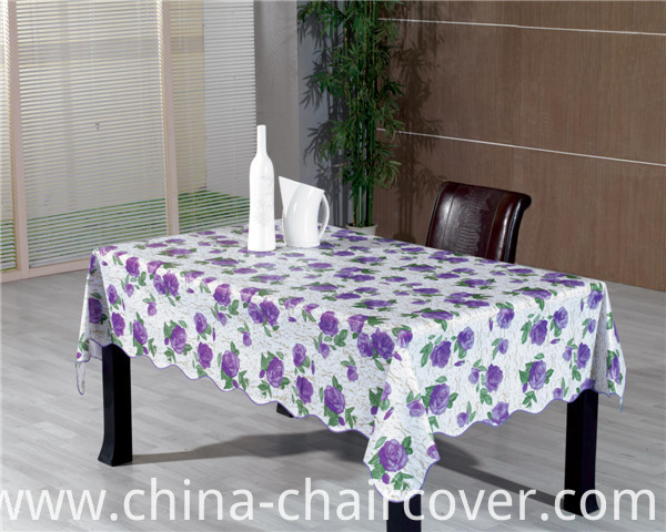 Clear Printed PVC Transparent Tablecloth Oilproof, Cheap and Strong, Waterproof Feature and Wedding, Home, Party, Banquet, Hotel